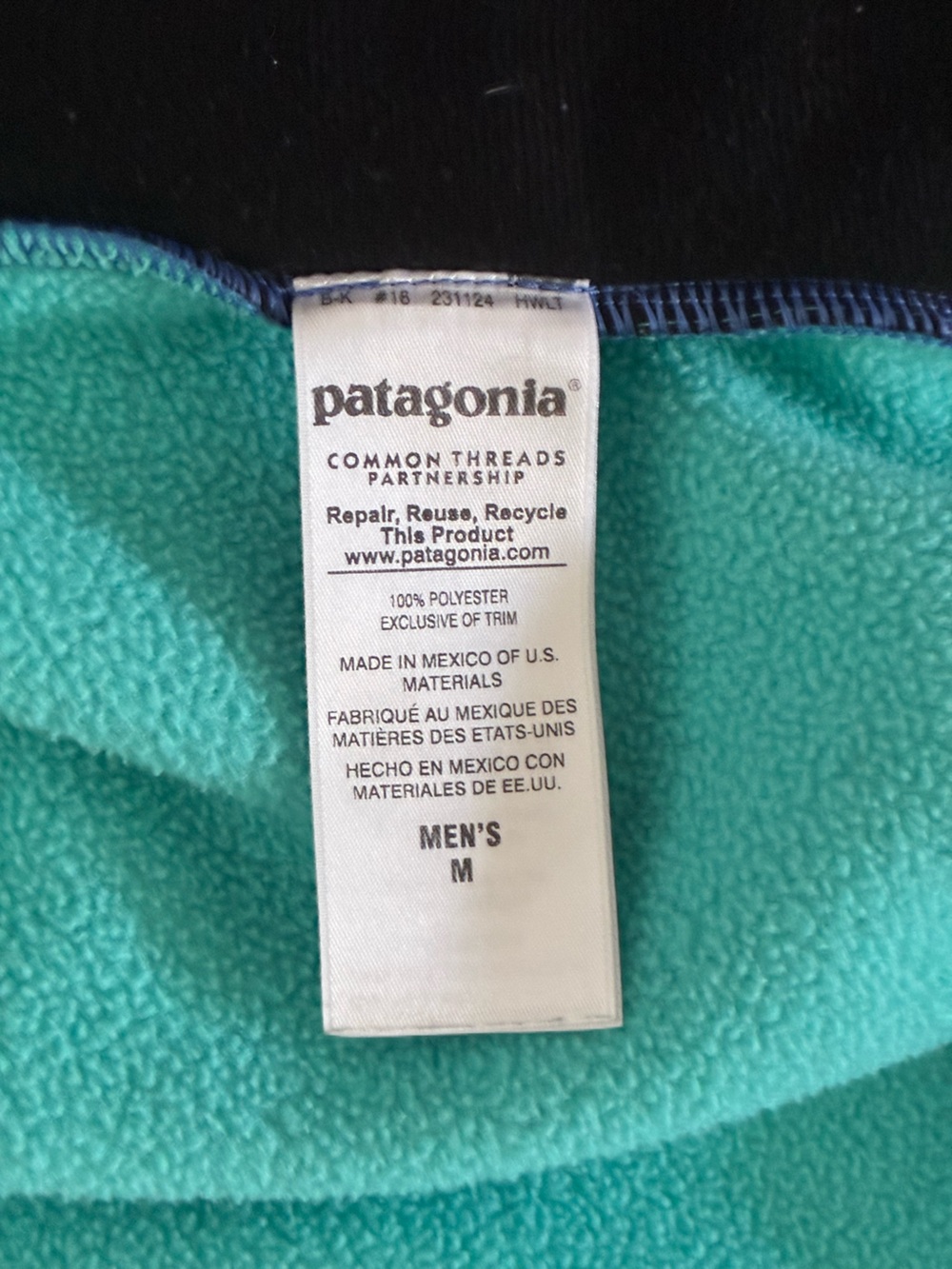 EUC Patagonia Synchilla Snap-T Fleece Vest Womens Mens Medium Blue Colorblock - Picture 10 of 12